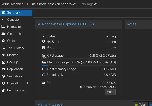 Proxmox UI